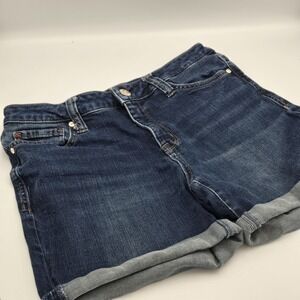 Seven7 Denim Weekend Shorts Women 6 Blue Stretch Casual Comfort Staple Summer‎